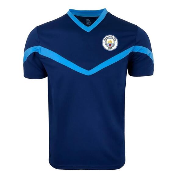 Manchester City FC Boys Training Jersey Navy Blue Youth Large Soccer Football - Picture 1 of 9